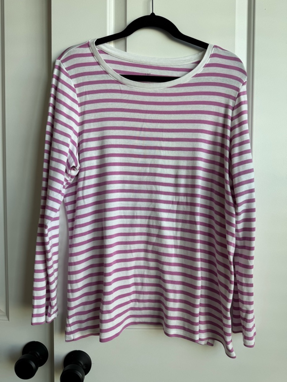J. Jill Ultra-Soft Pima Cotton Striped Long Sleeve Tee | L